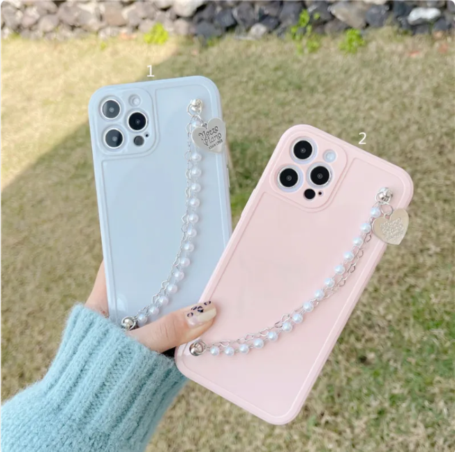 Silicone Chain Phone Case for iPhone 7-12