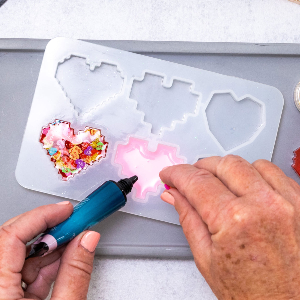 Pixel Heart Silicone Mold