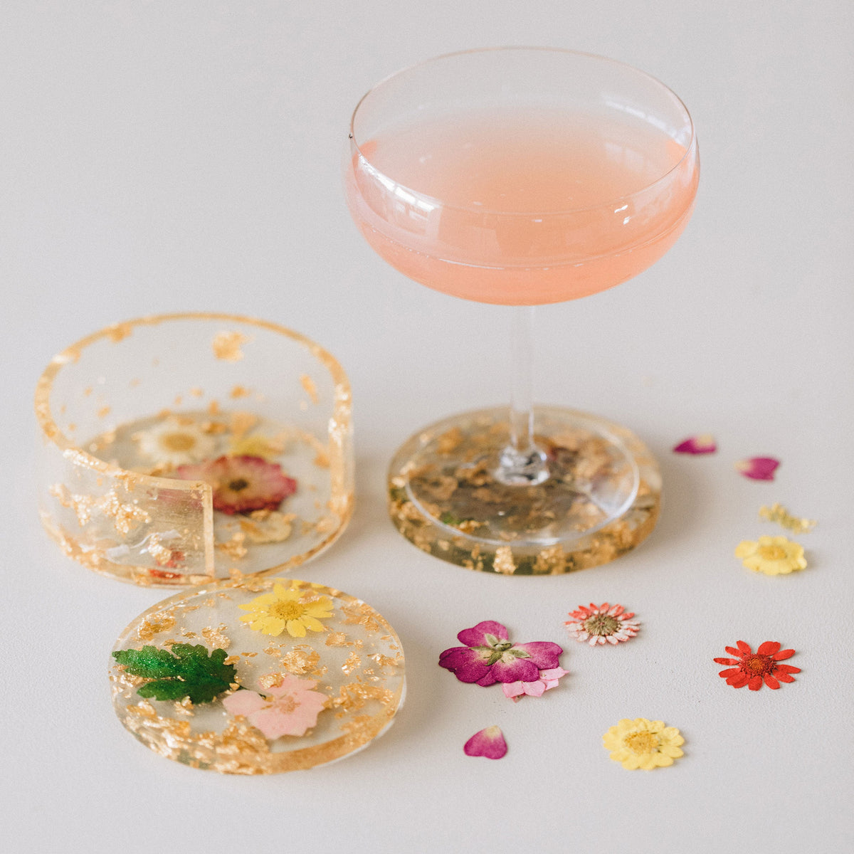 Round Coasters with Holder Silicone Molds 3pc