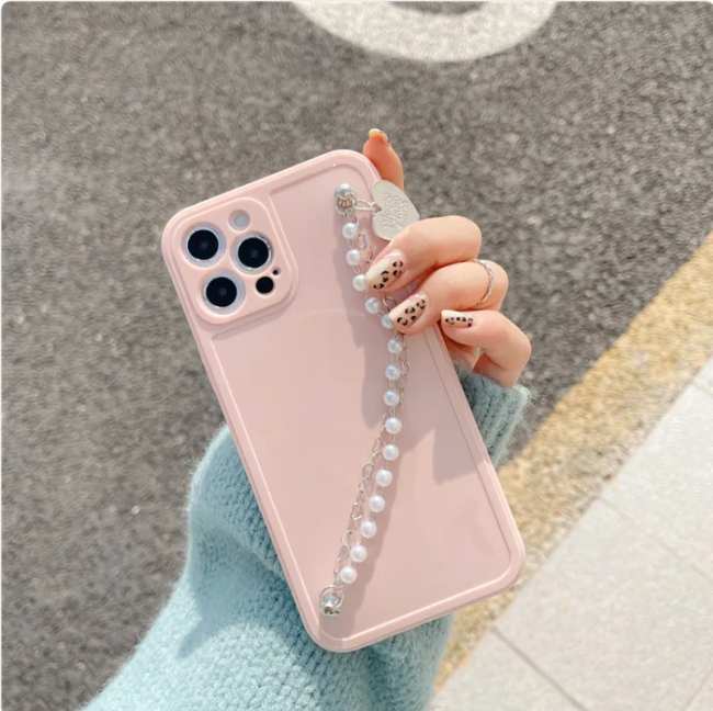 Silicone Chain Phone Case for iPhone 7-12